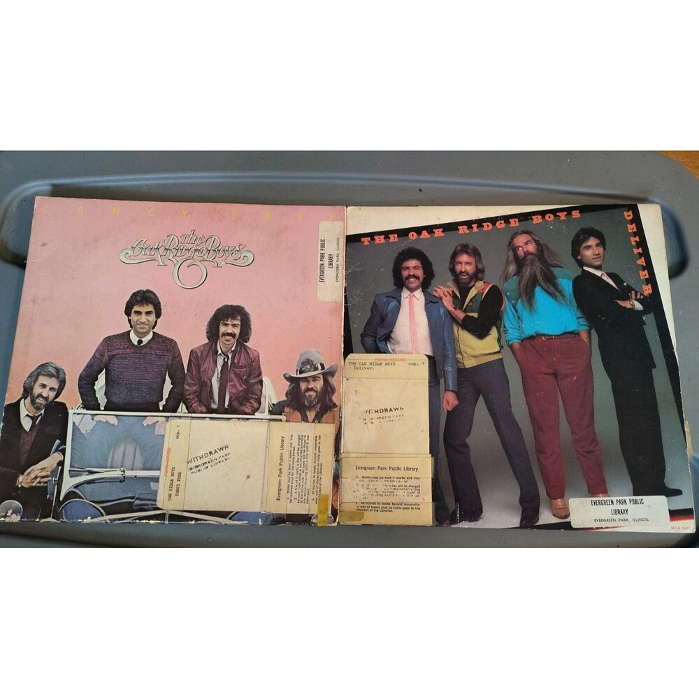 Oak Ridge Boys Vinyl LP Lot of 2 Fancy Free Deliver Evergreen Park IL Library Ex
